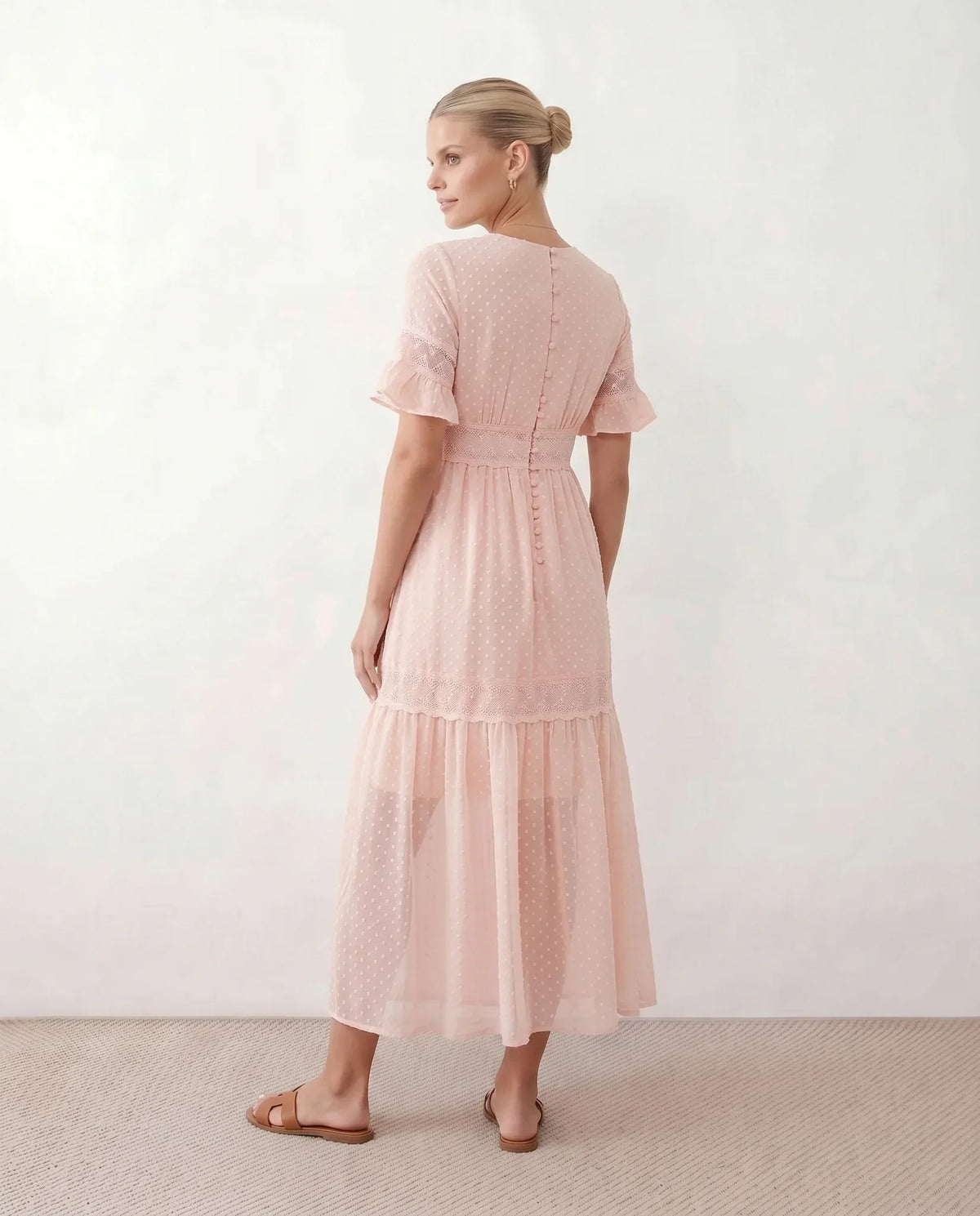 Polka Dot Empire Waist Maxi Dress