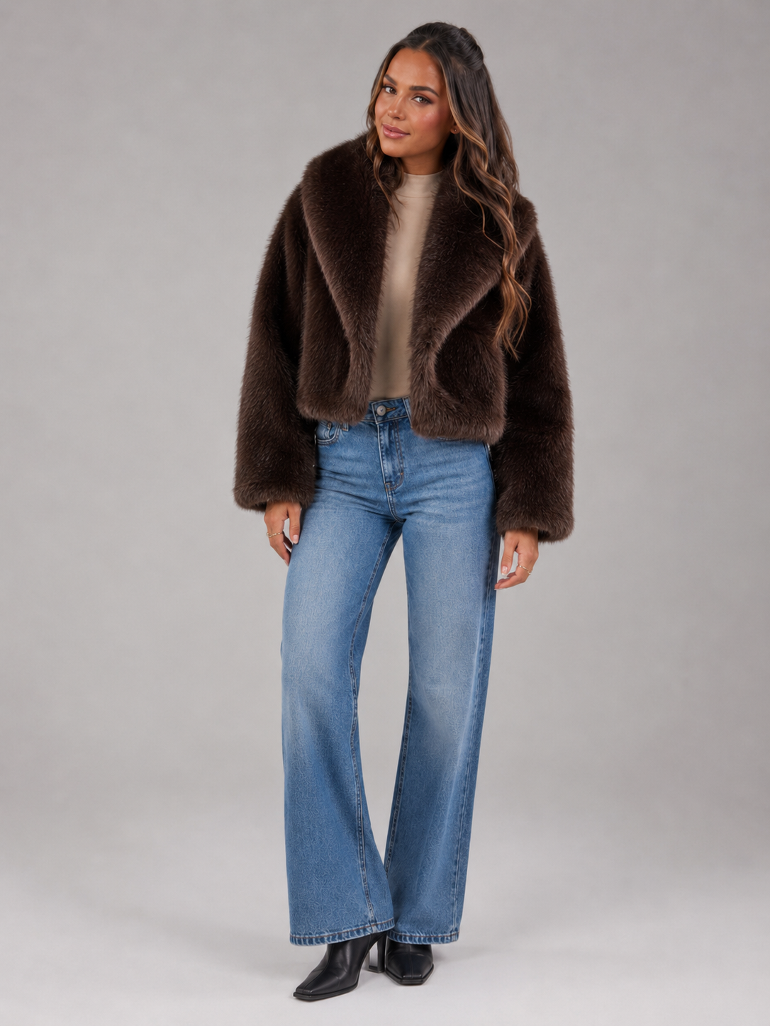 Short Faux Leather Jacket for Women