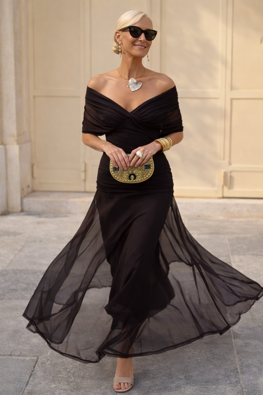 Women's Chiffon Maxi Dress V-Neck - Wedding Guest Dresses
