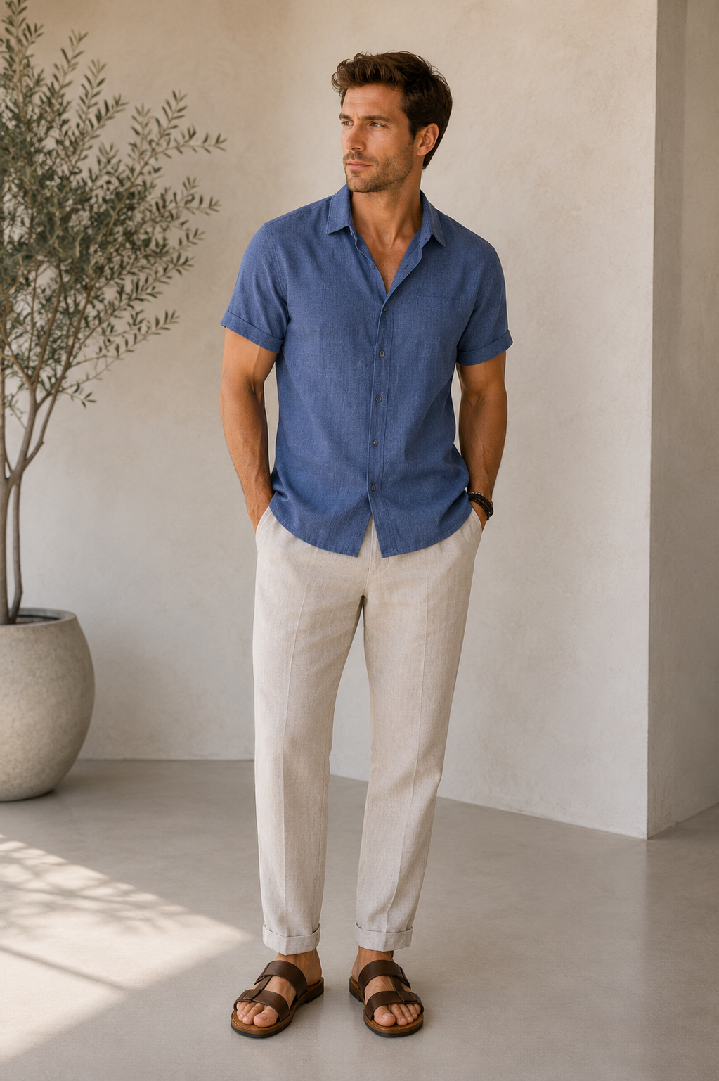 Men's Short Sleeve Shirts Button Up Relaxed Fit