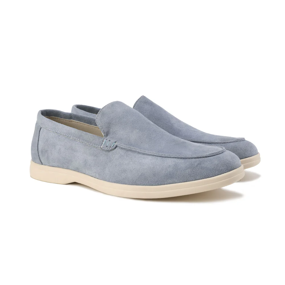 Men's Slip-On Loafers with Suede-Look Finish
