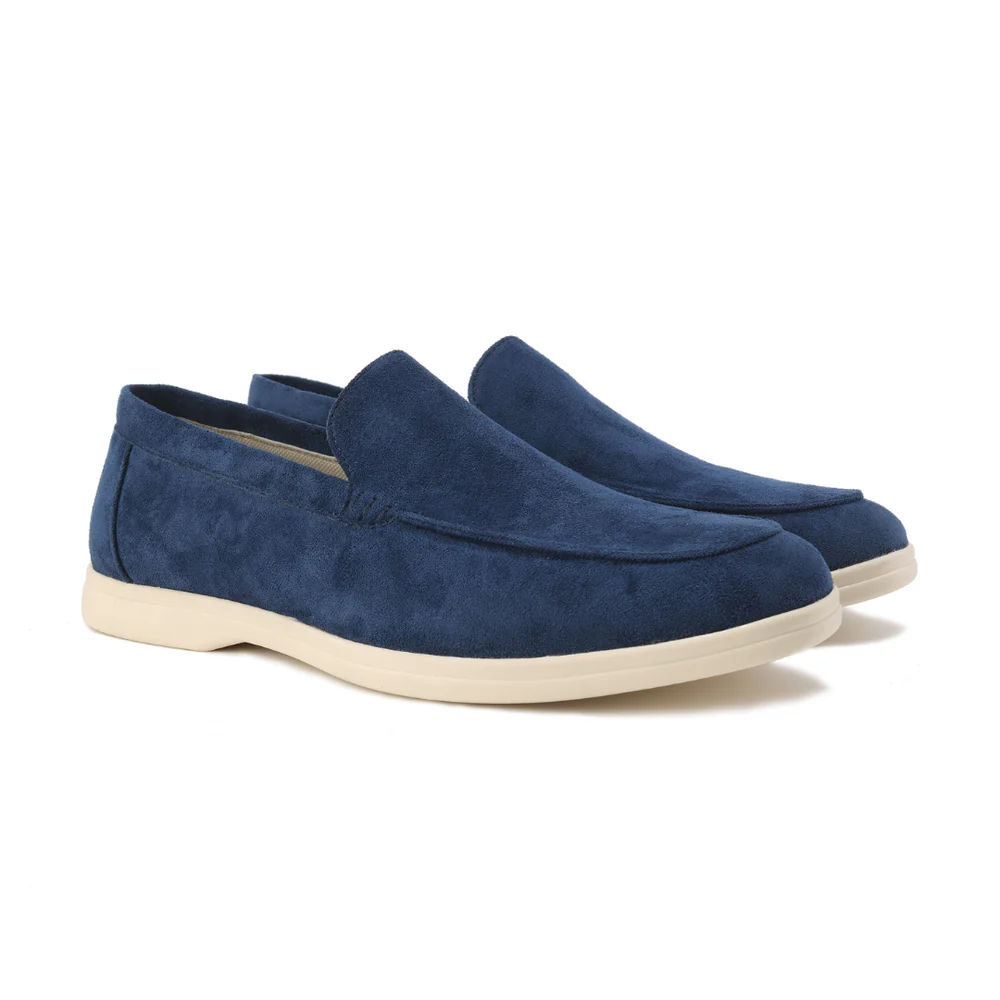 Men's Slip-On Loafers with Suede-Look Finish