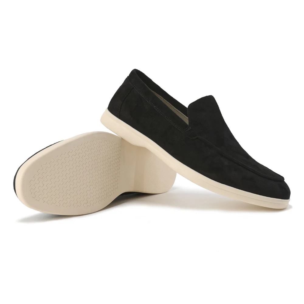 Men's Slip-On Loafers with Suede-Look Finish