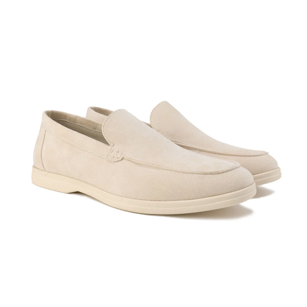 Men's Slip-On Loafers with Suede-Look Finish
