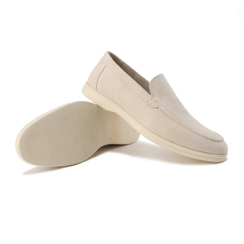 Men's Slip-On Loafers with Suede-Look Finish