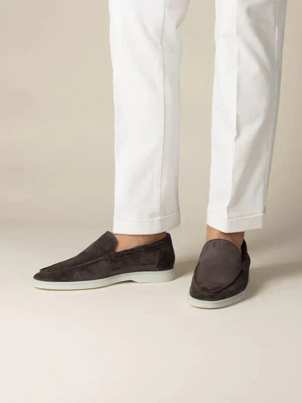 Men's Slip-On Loafers with Suede-Look Finish