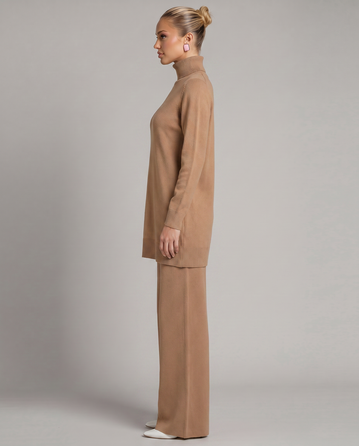 Women's Knit Two-Piece Set Turtleneck