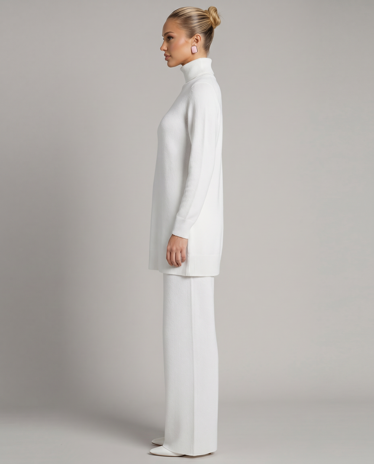 Women's Knit Two-Piece Set Turtleneck