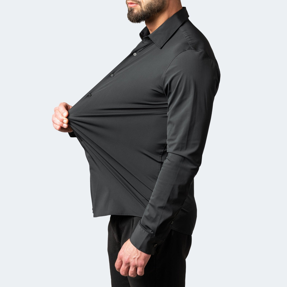 Men's White Shirt Work Shirts for Men Stretch Wrinkle-Free