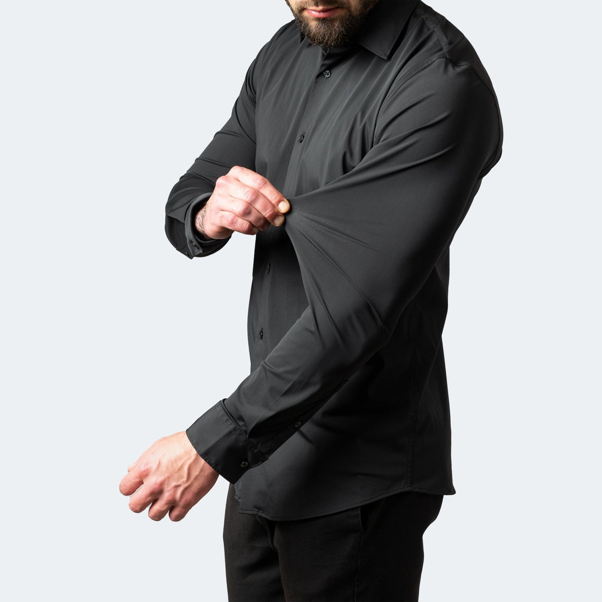 Men's White Shirt Work Shirts for Men Stretch Wrinkle-Free