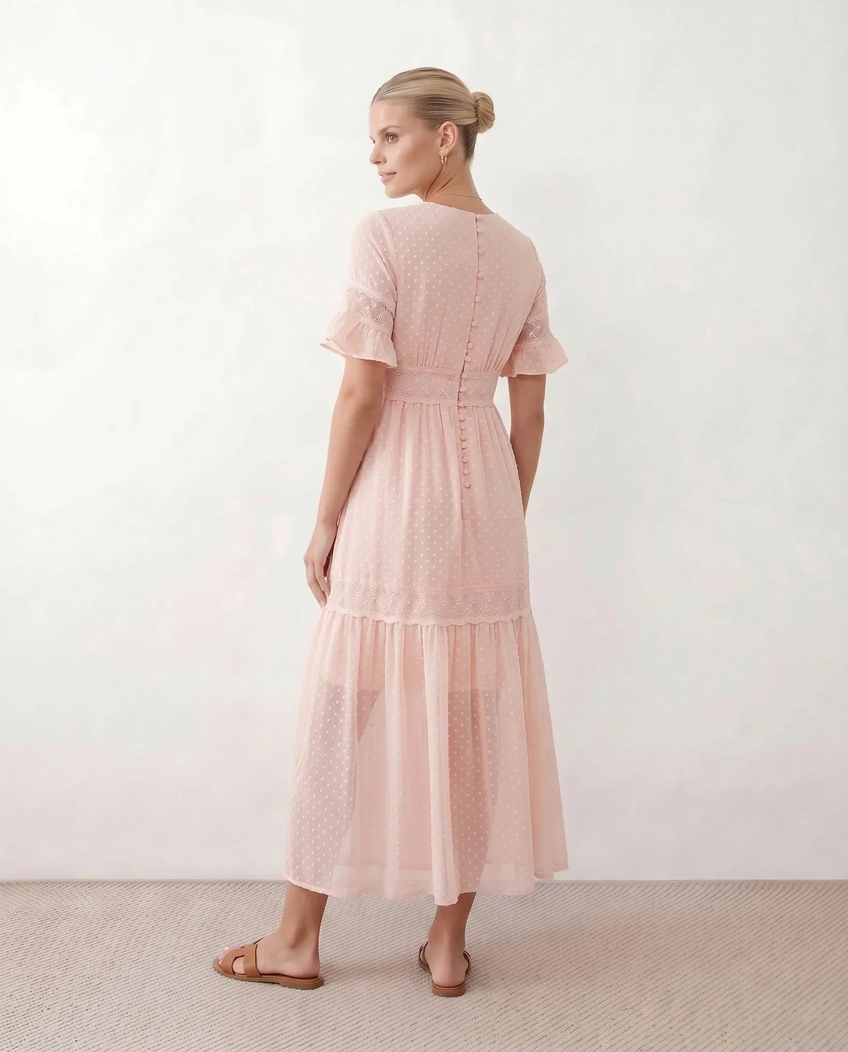 Polka Dot Empire Waist Maxi Dress