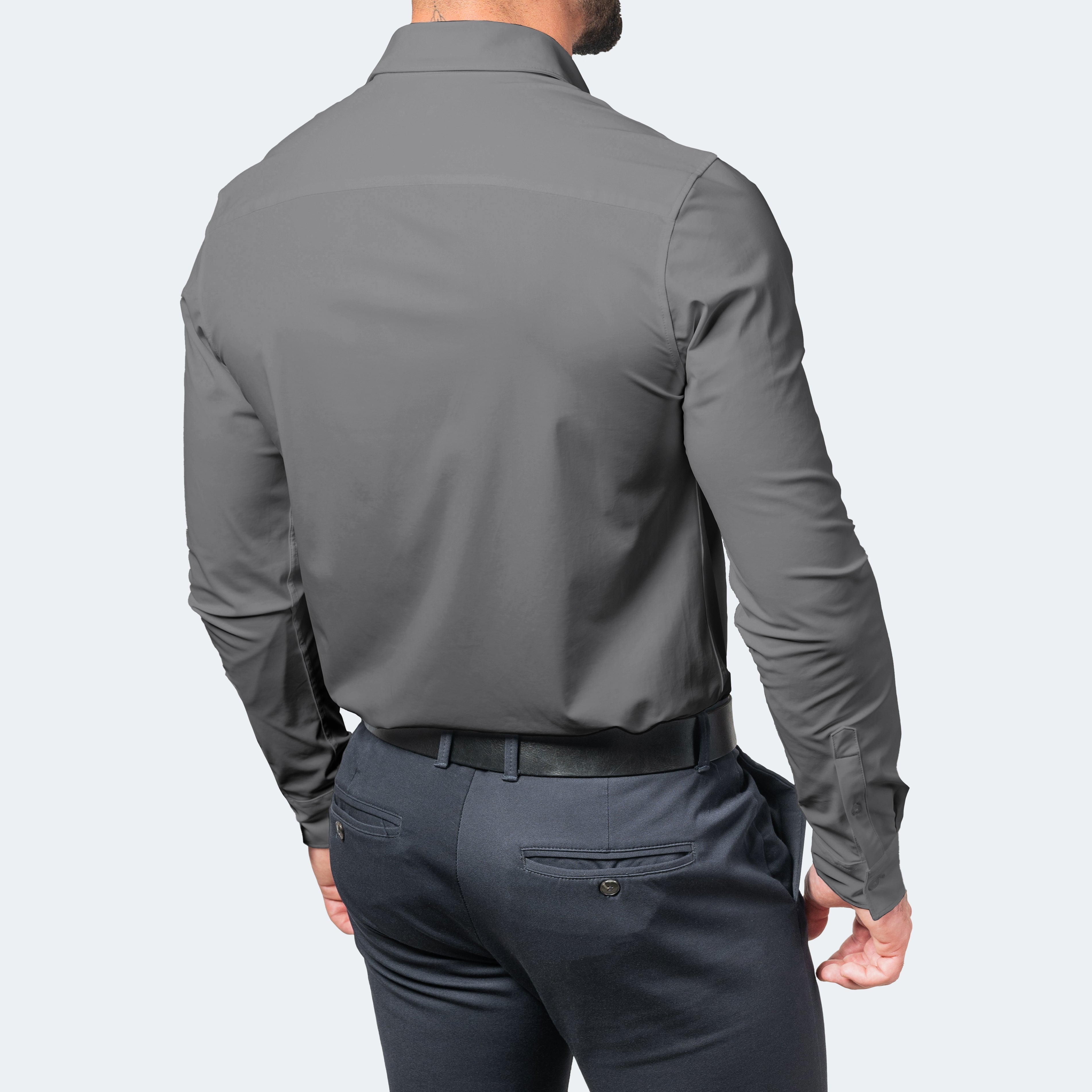 Men's White Shirt Work Shirts for Men Stretch Wrinkle-Free