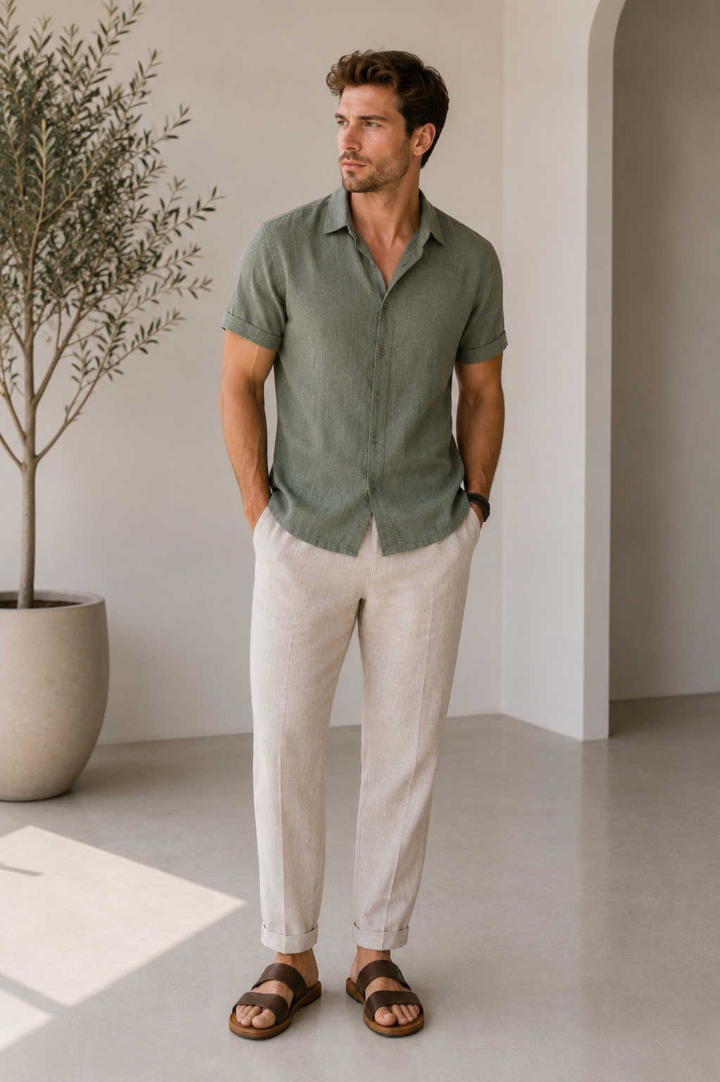 Men's Short Sleeve Shirts Button Up Relaxed Fit
