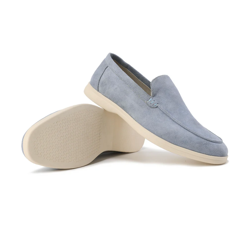 Men's Slip-On Loafers with Suede-Look Finish