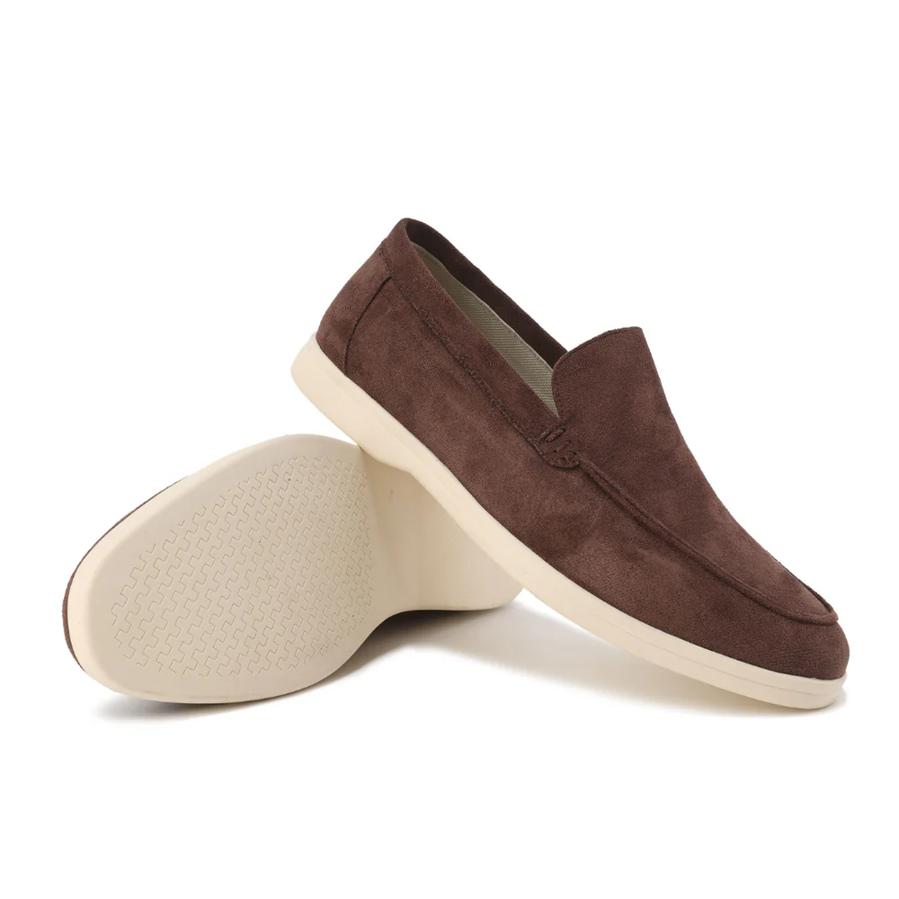 Men's Slip-On Loafers with Suede-Look Finish