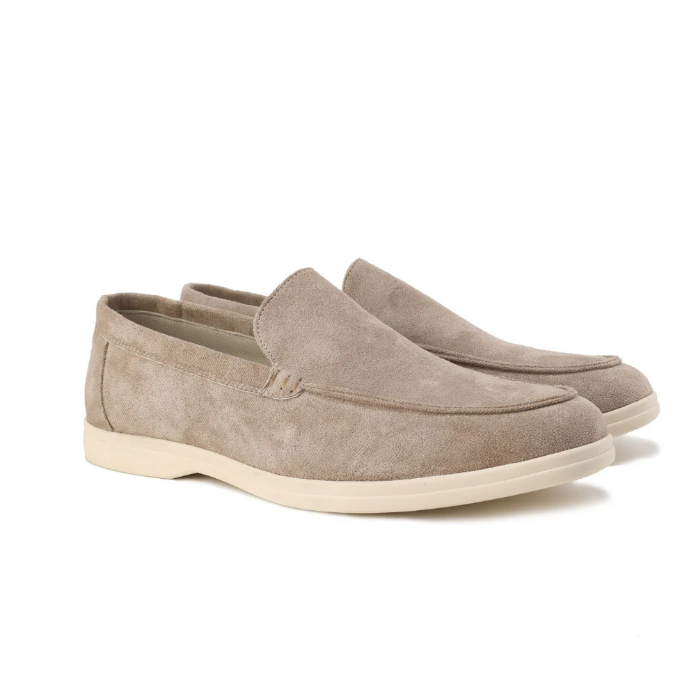 Men's Slip-On Loafers with Suede-Look Finish