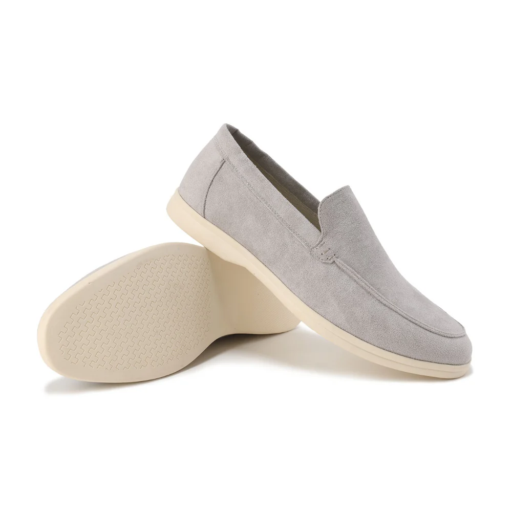 Men's Slip-On Loafers with Suede-Look Finish