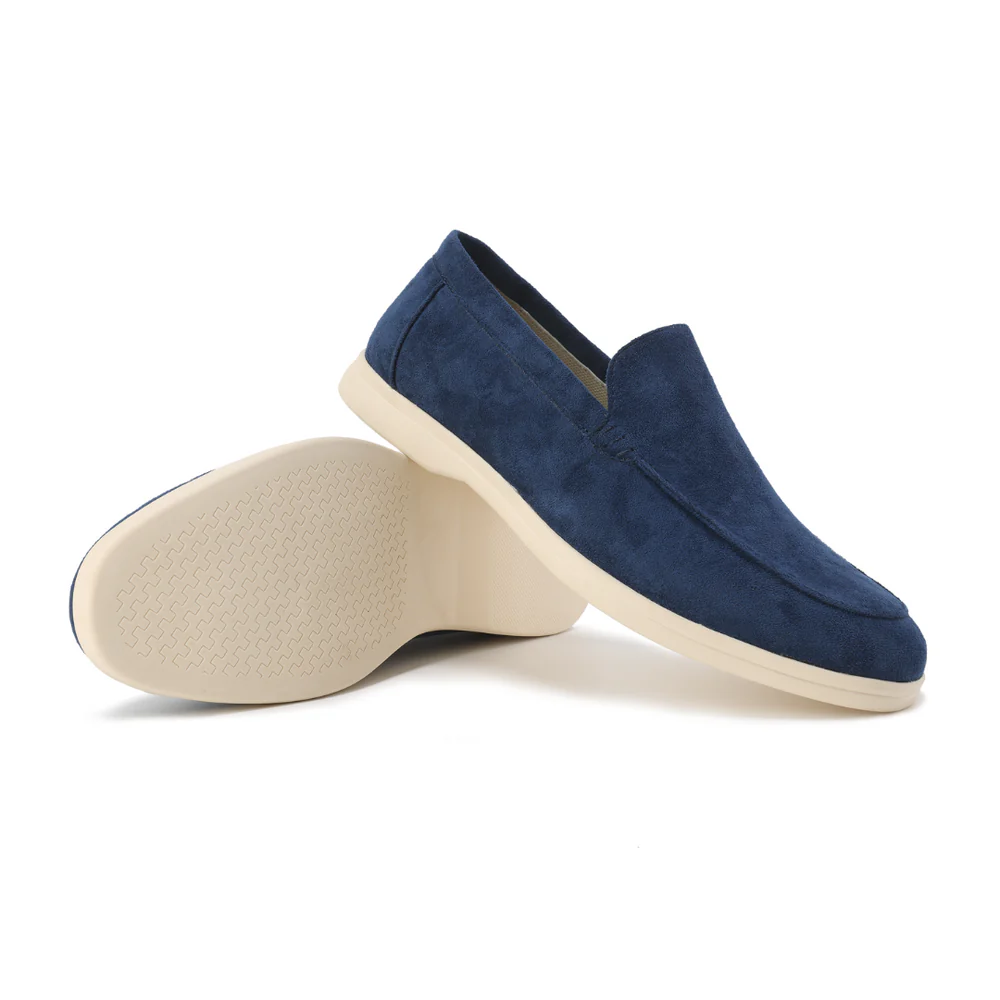 Men's Slip-On Loafers with Suede-Look Finish