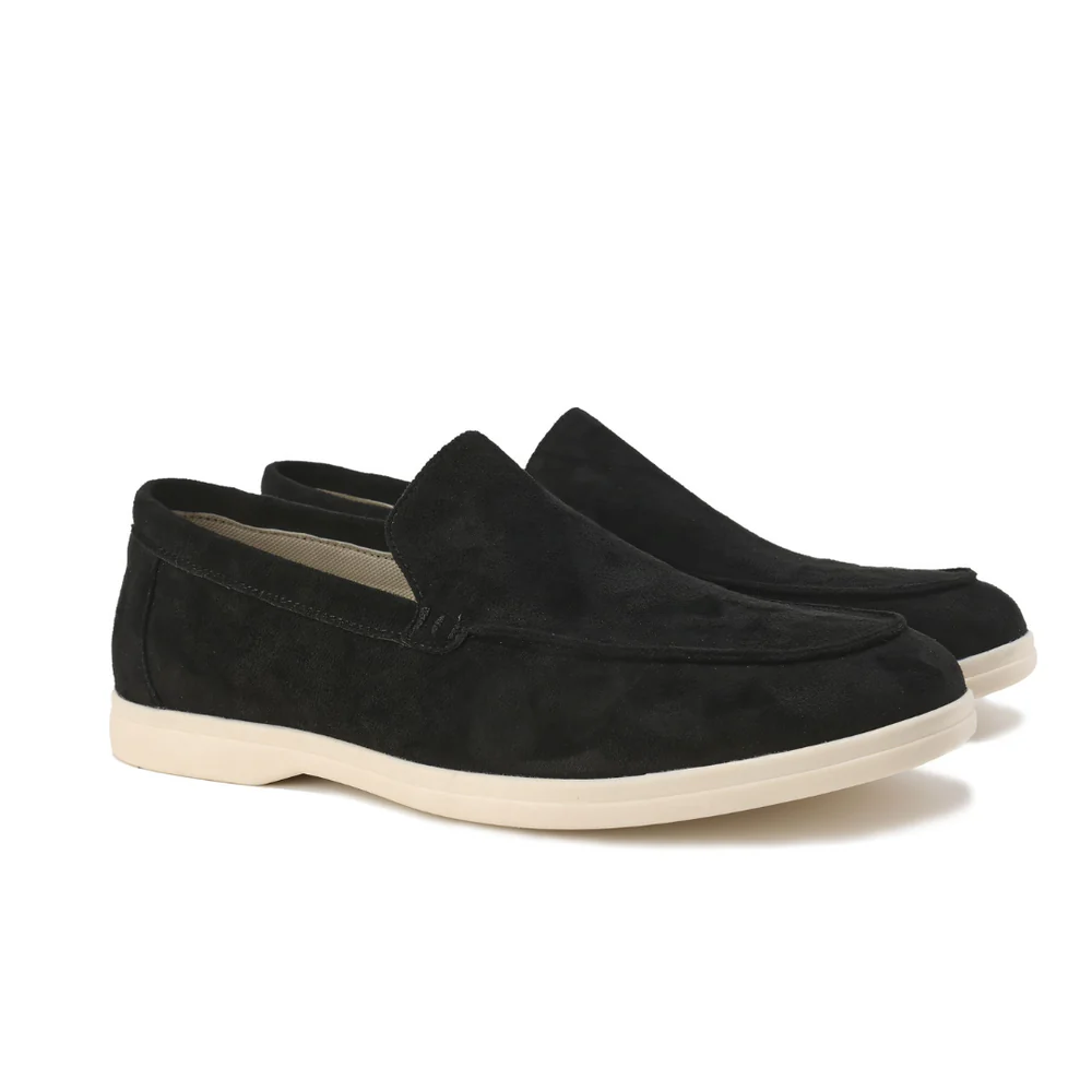 Men's Slip-On Loafers with Suede-Look Finish