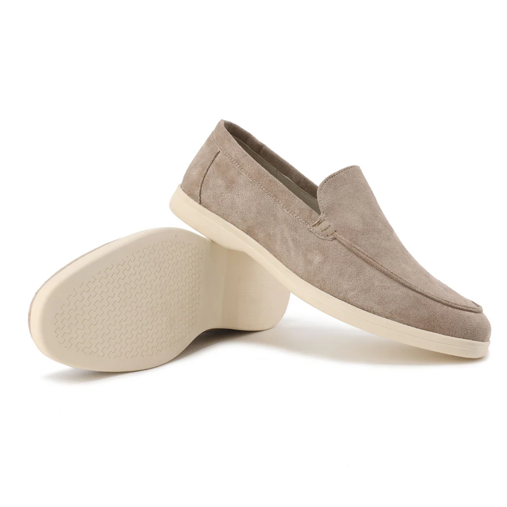 Men's Slip-On Loafers with Suede-Look Finish