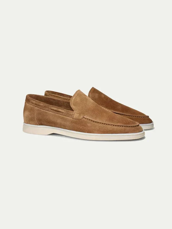 Men's Slip-On Loafers with Suede-Look Finish