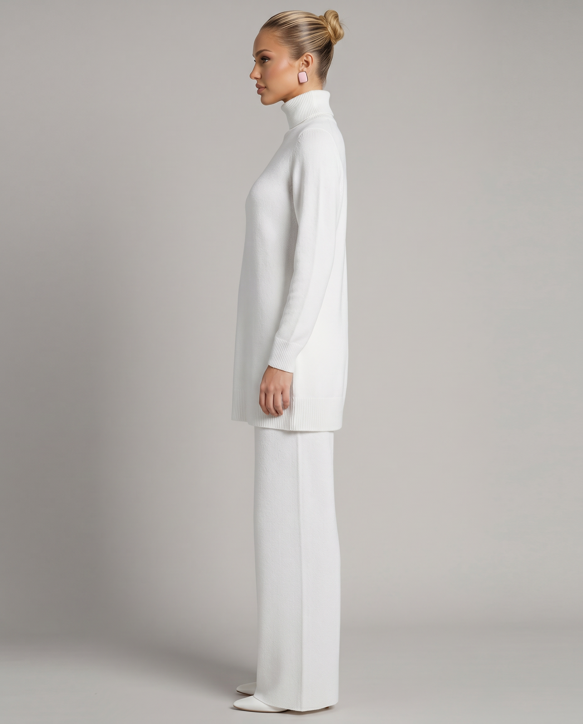 Women's Knit Two-Piece Set Turtleneck