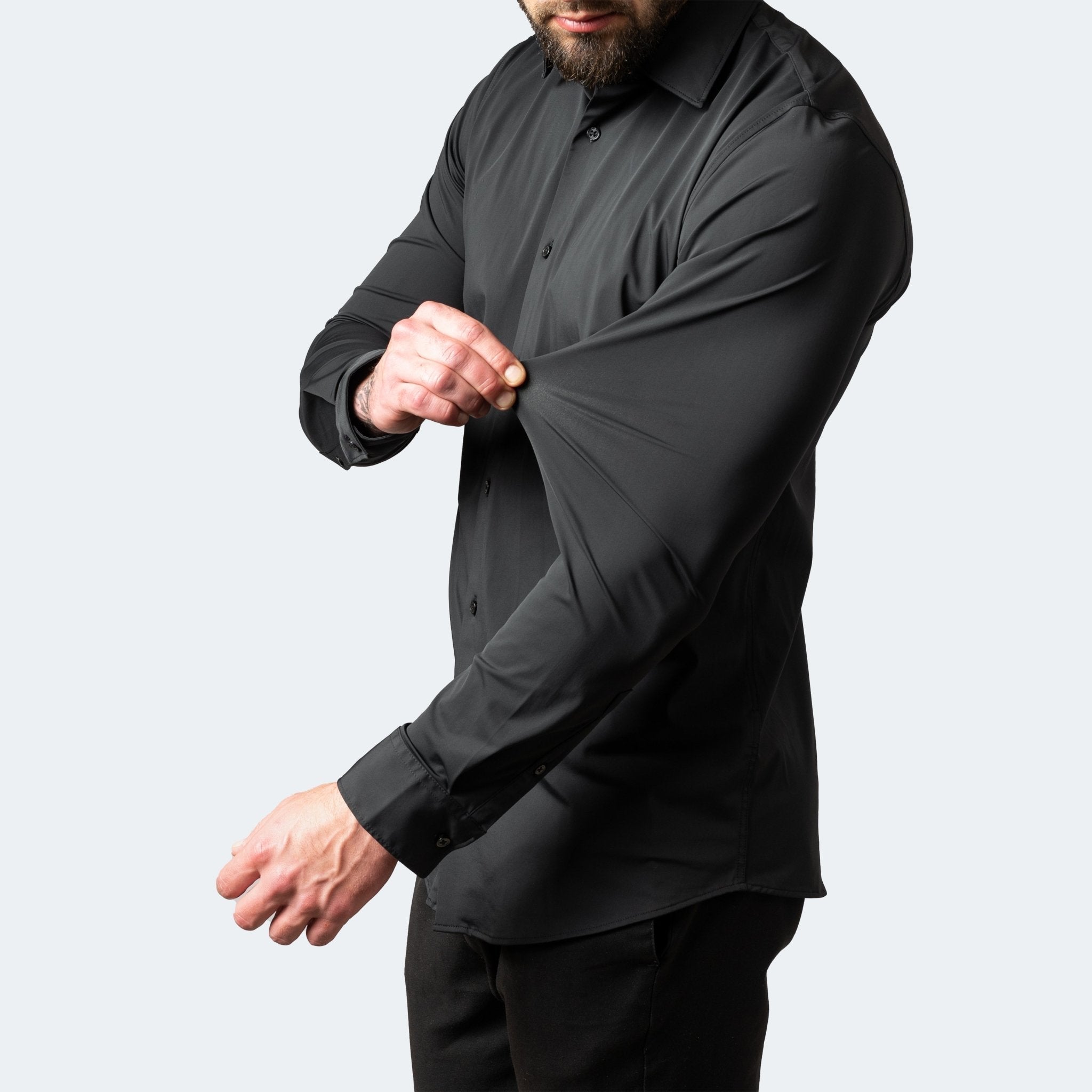 Men's White Shirt Work Shirts for Men Stretch Wrinkle-Free