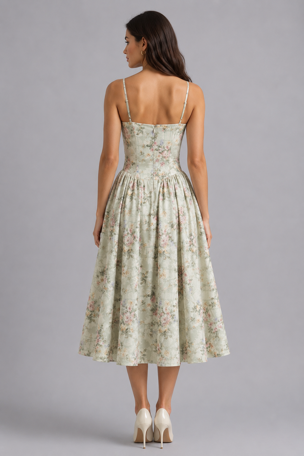 Women's Corset Midi Dress - Wedding Guest Dresses - Occasion Style